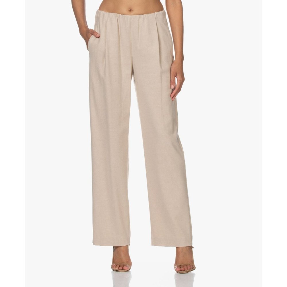 Vince NWT Pleated Pants Solid Light Oat Wide Leg Extra Large XL